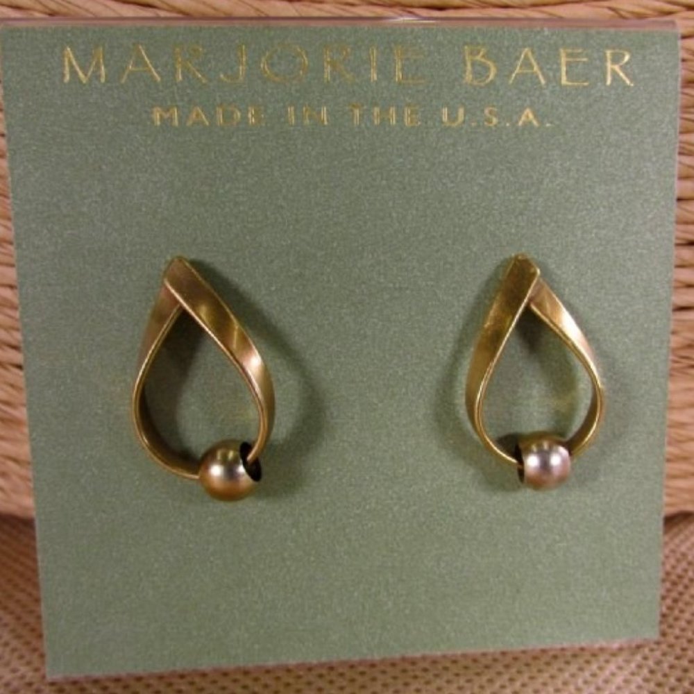 Marjorie Baer Silver & Gold Hoop Earrings
